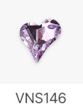 Jello Jello - Peach Heart Stone Nail Charms (VNS134 - VNS148)