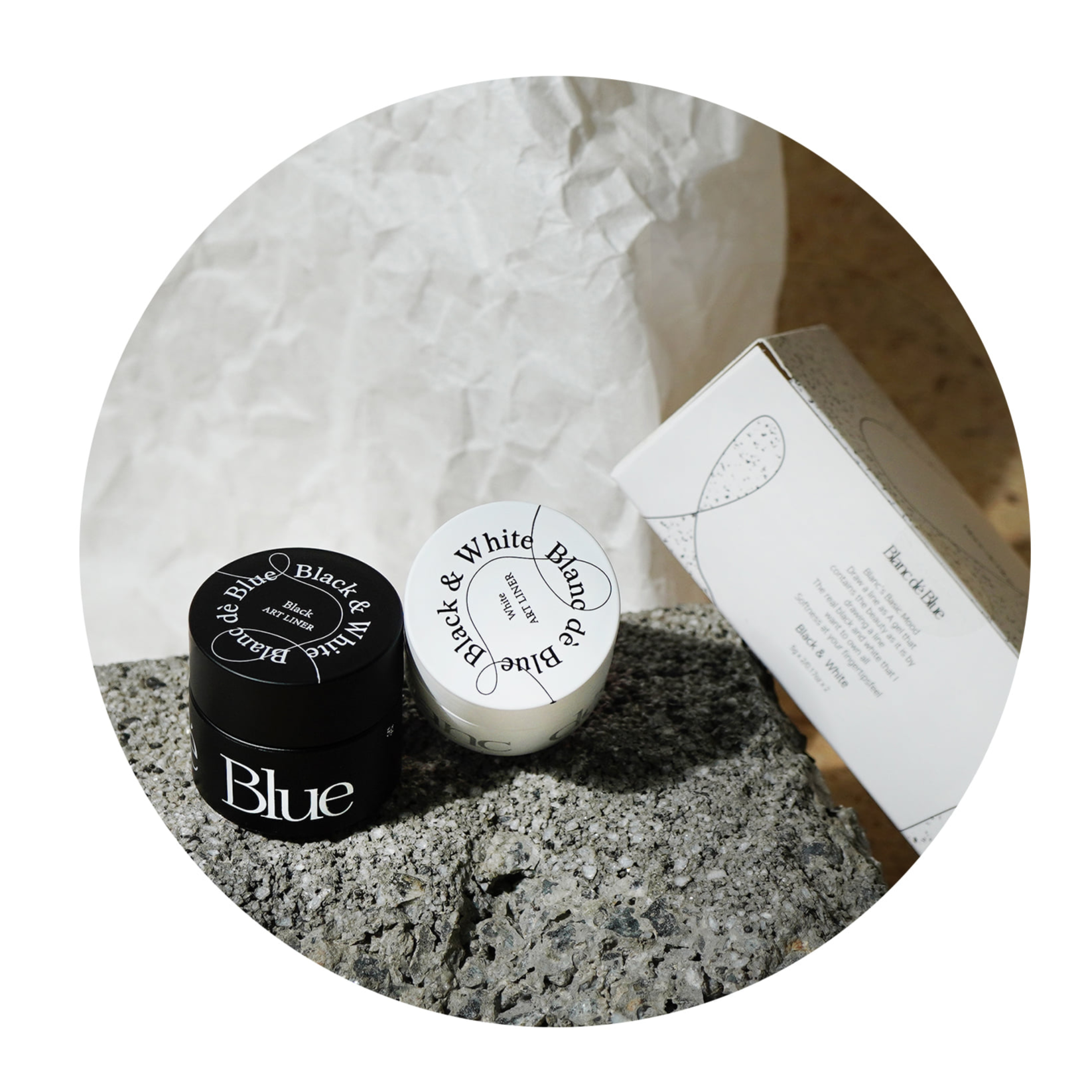 Blanc de Blue Art Liner Set/Individual Gels (Black & White)