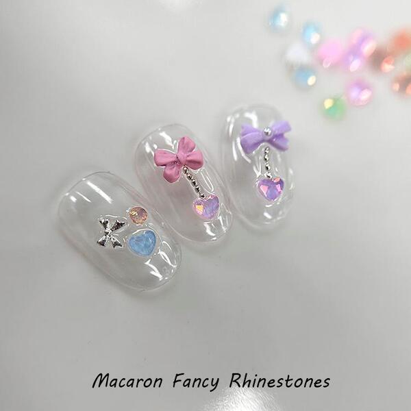 Bonniebee - Macaron Fancy Flatback Rhinestones (mini hearts)