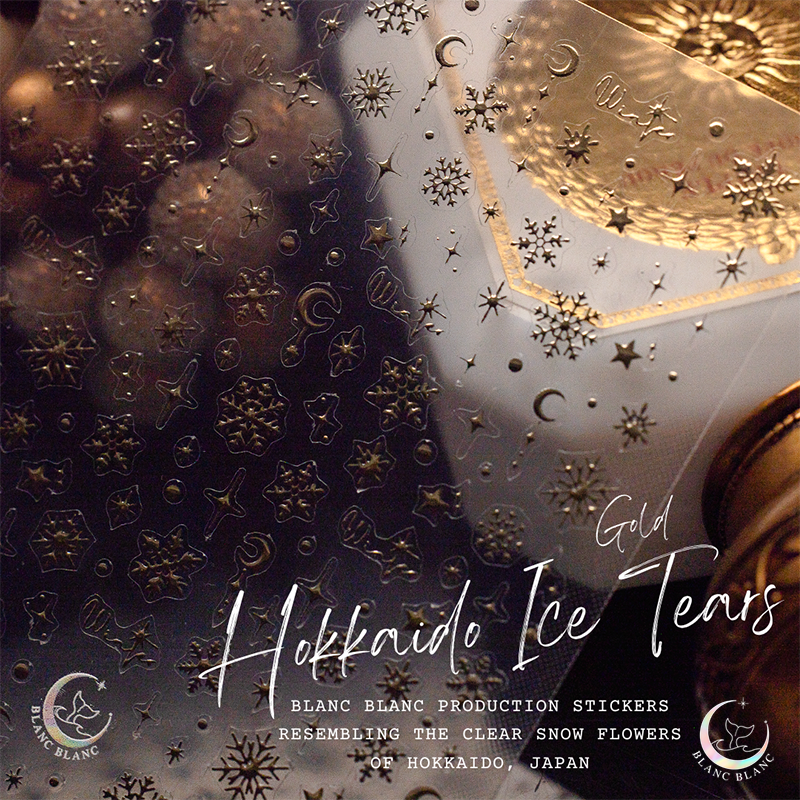 Blanc Blanc - (S505) Gold Hokkaido Ice Tears Sticker