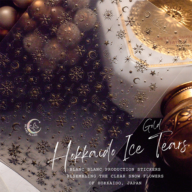 Blanc Blanc - (S505) Gold Hokkaido Ice Tears Sticker