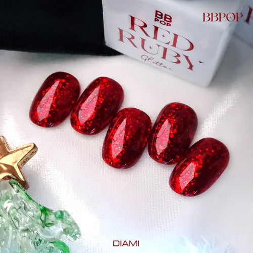 DIAMI BBPOP Red Ruby Glitter Gel (10ml)