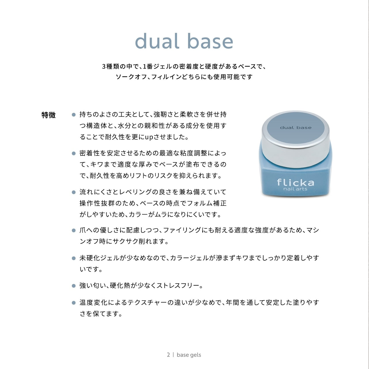 Flicka Nail Arts - Base Gels (3 types)