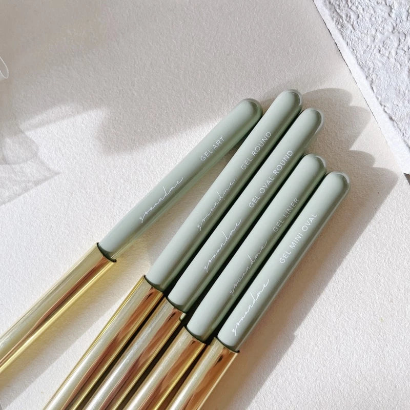 You and Me - Nail Brushes (Green Handle)