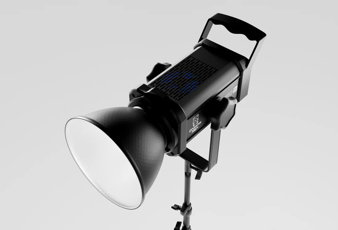 Studio light on a white background