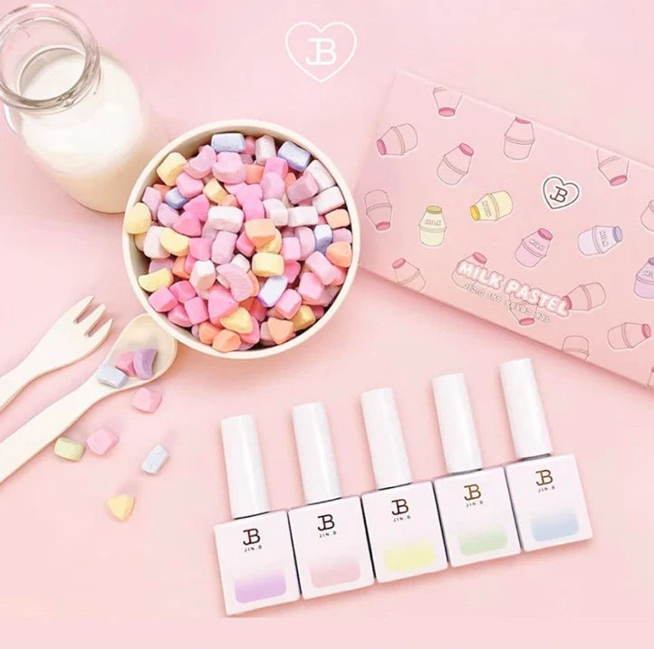 JIN.B Milk Pastel Syrup Gel 5pc Collection