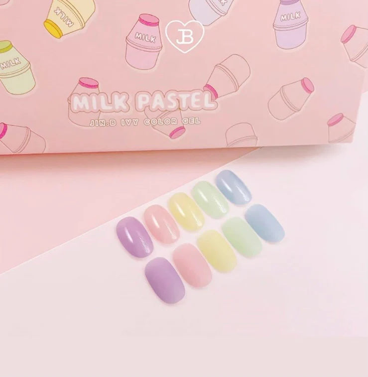JIN.B Milk Pastel Syrup Gel 5pc Collection