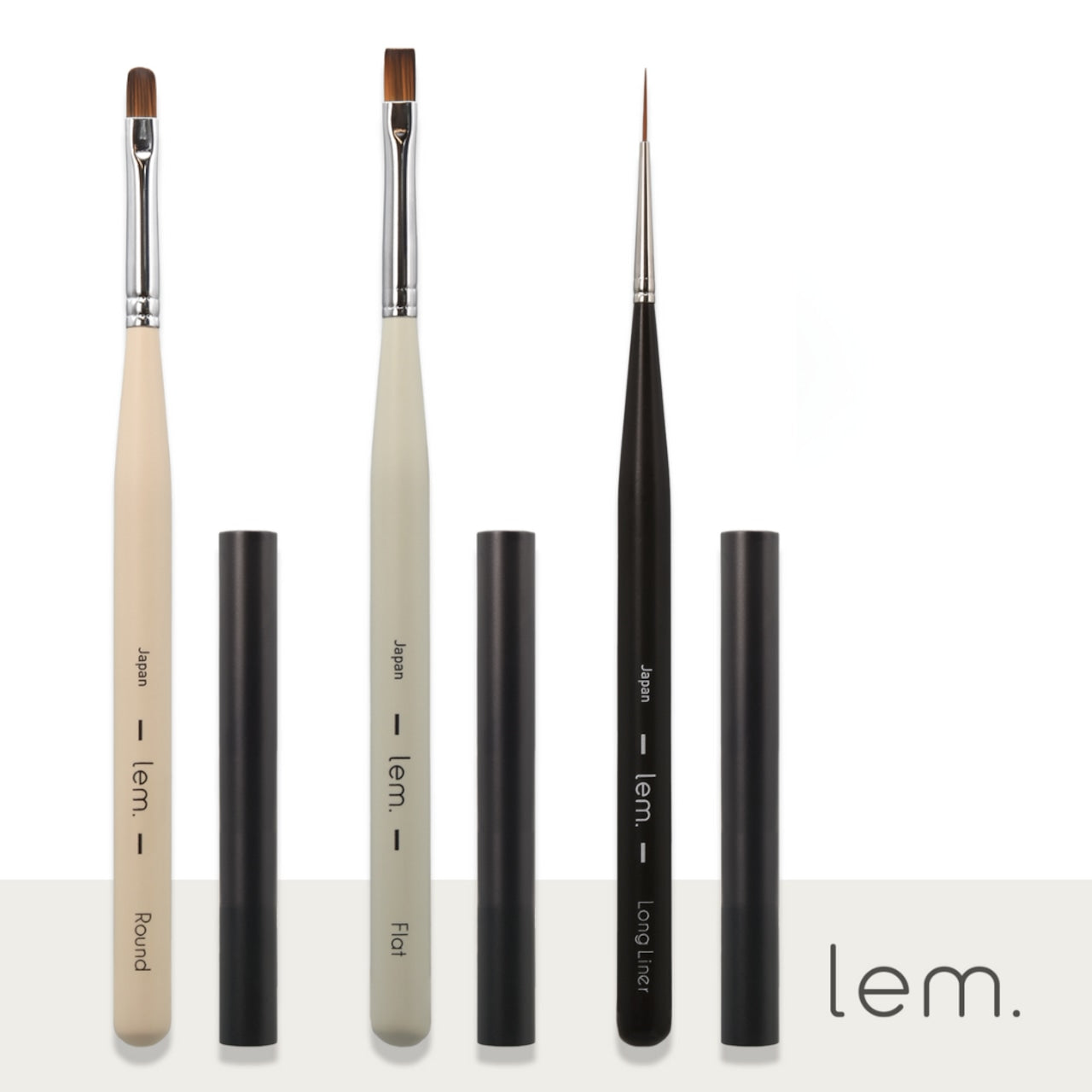 Lem - Nail Brushes (Round, Flat, Long liner) (B01RO, B02FL, B03LL)