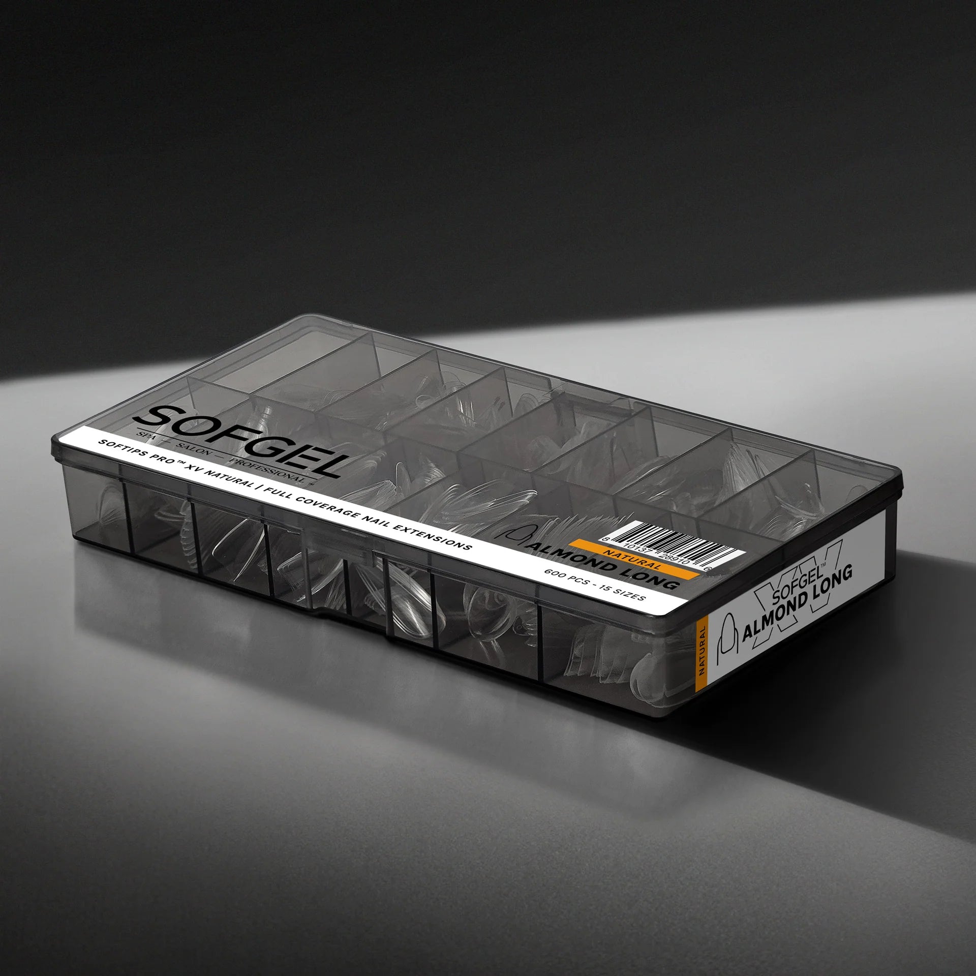 SOFGEL - SOFTIPS PRO XV Natural Almond Long - 600pcs