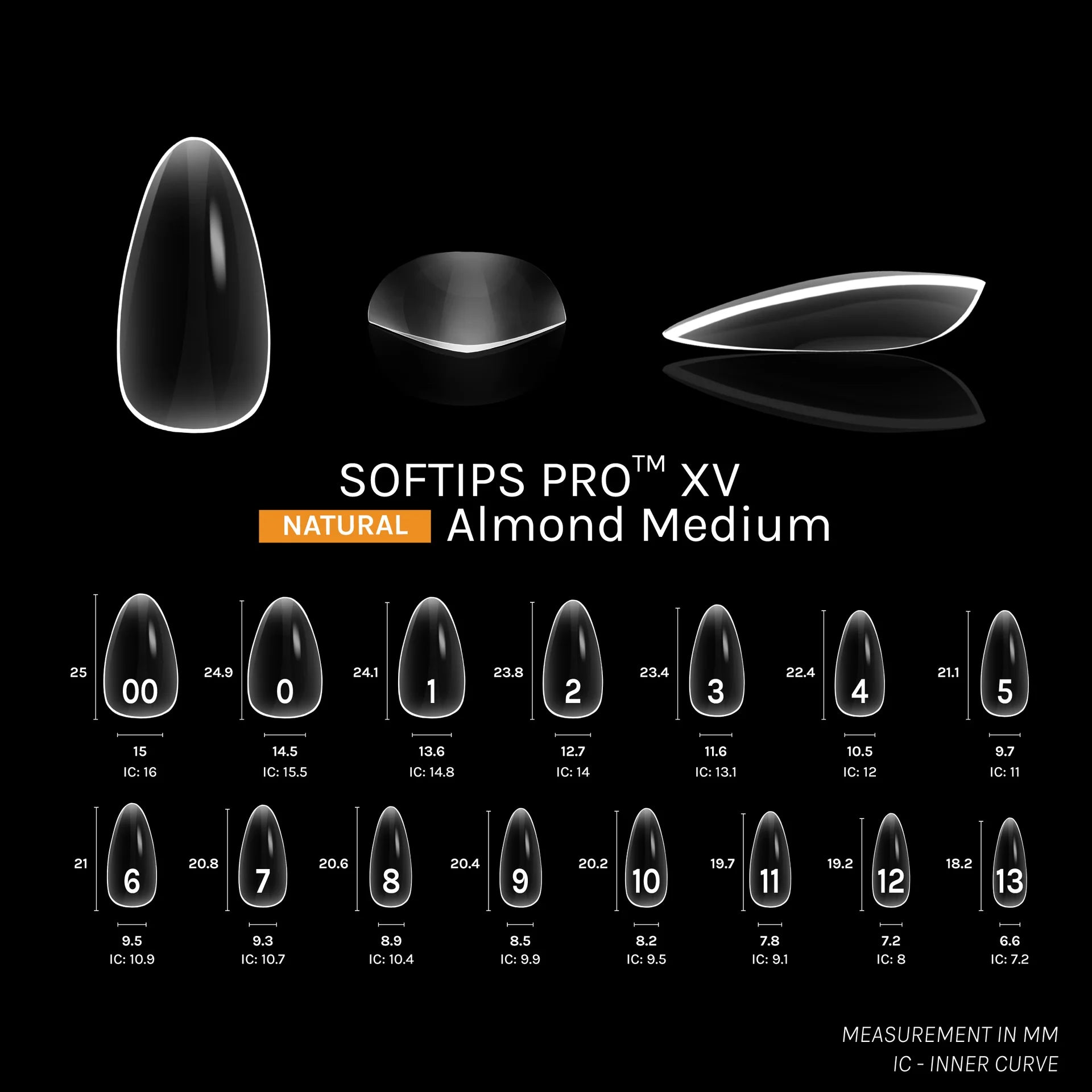 SOFGEL - SOFTIPS PRO XV Natural Almond Medium - 600pcs