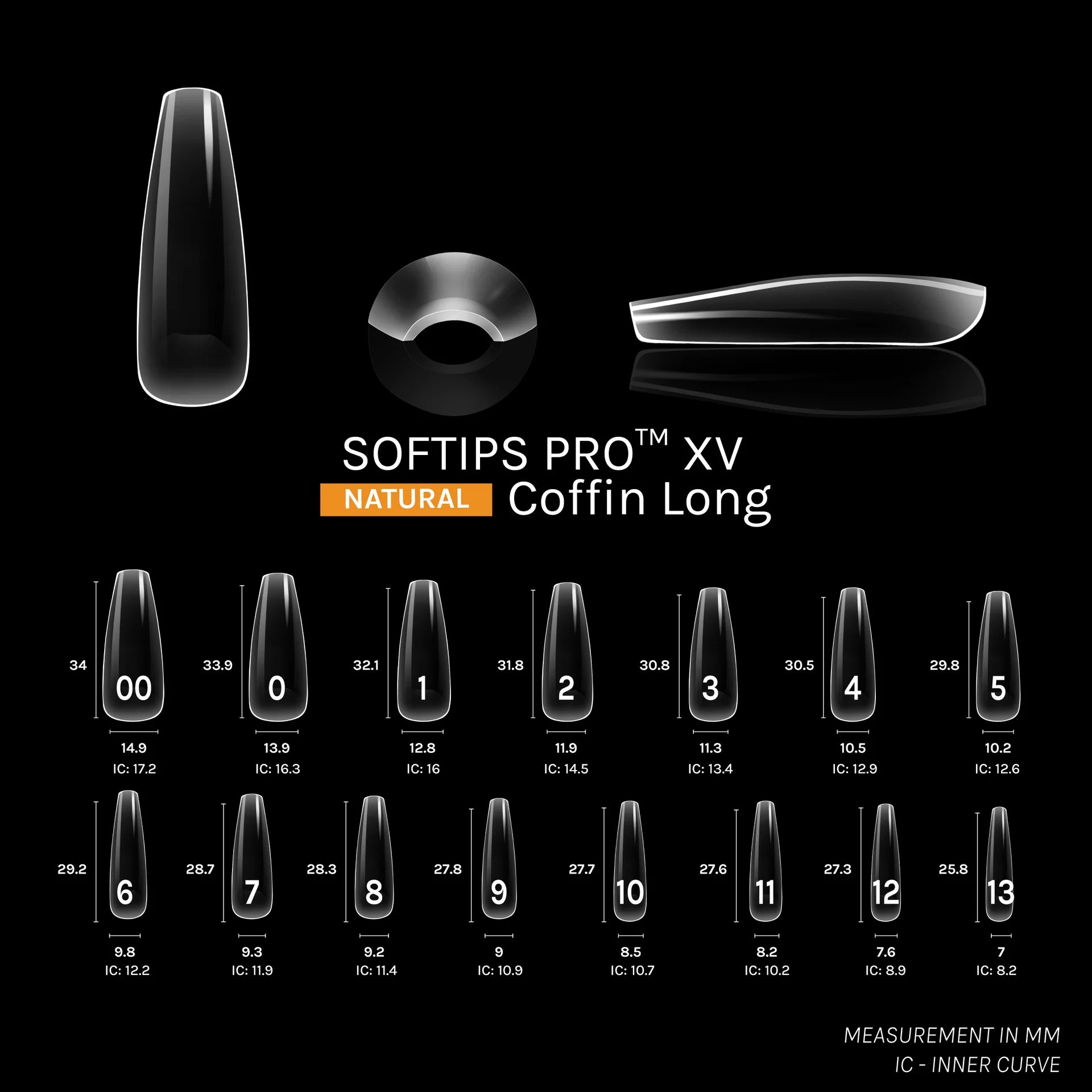 SOFGEL - SOFTIPS PRO XV Natural Coffin Long - 600pcs