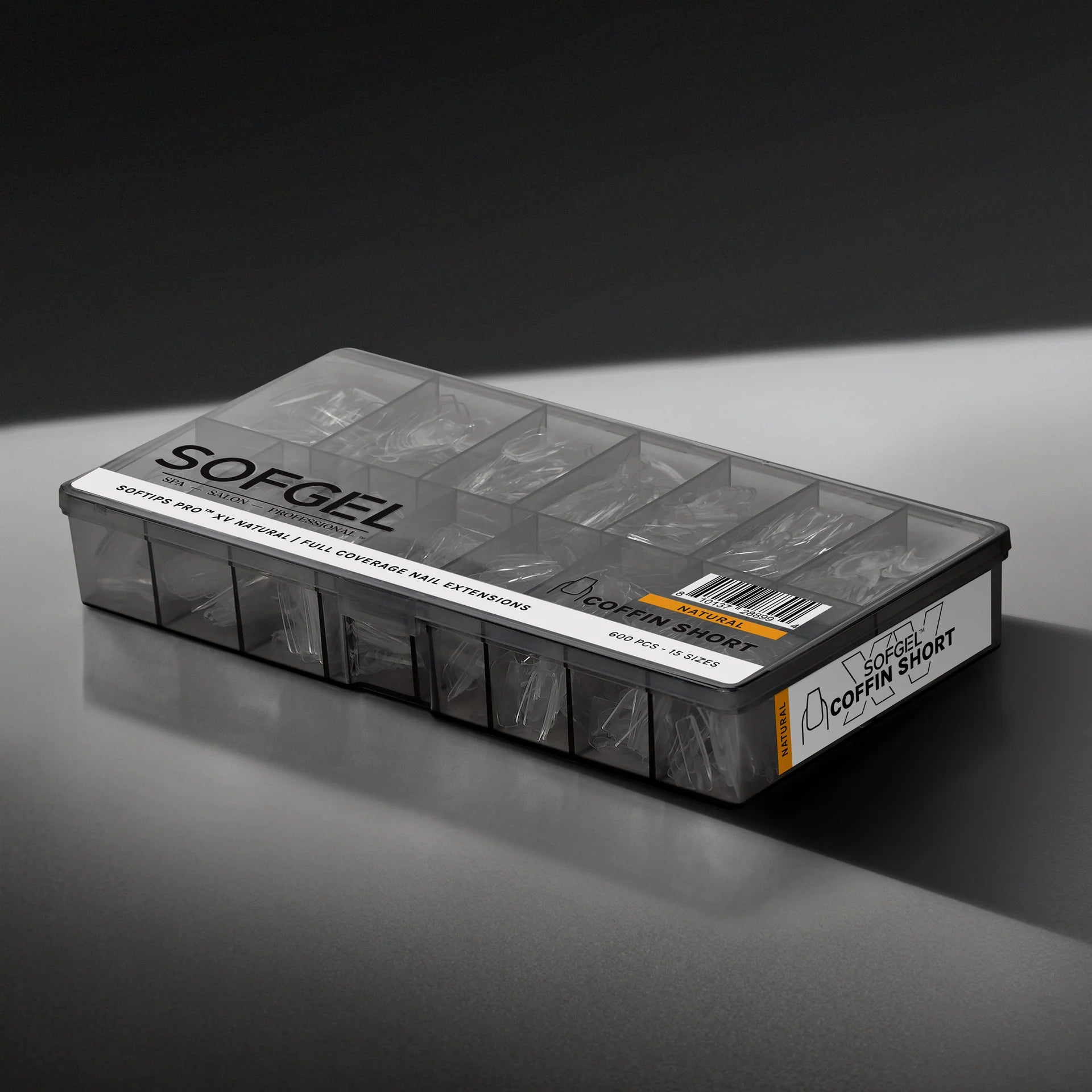 SOFGEL - SOFTIPS PRO XV Natural Coffin Short - 600pcs