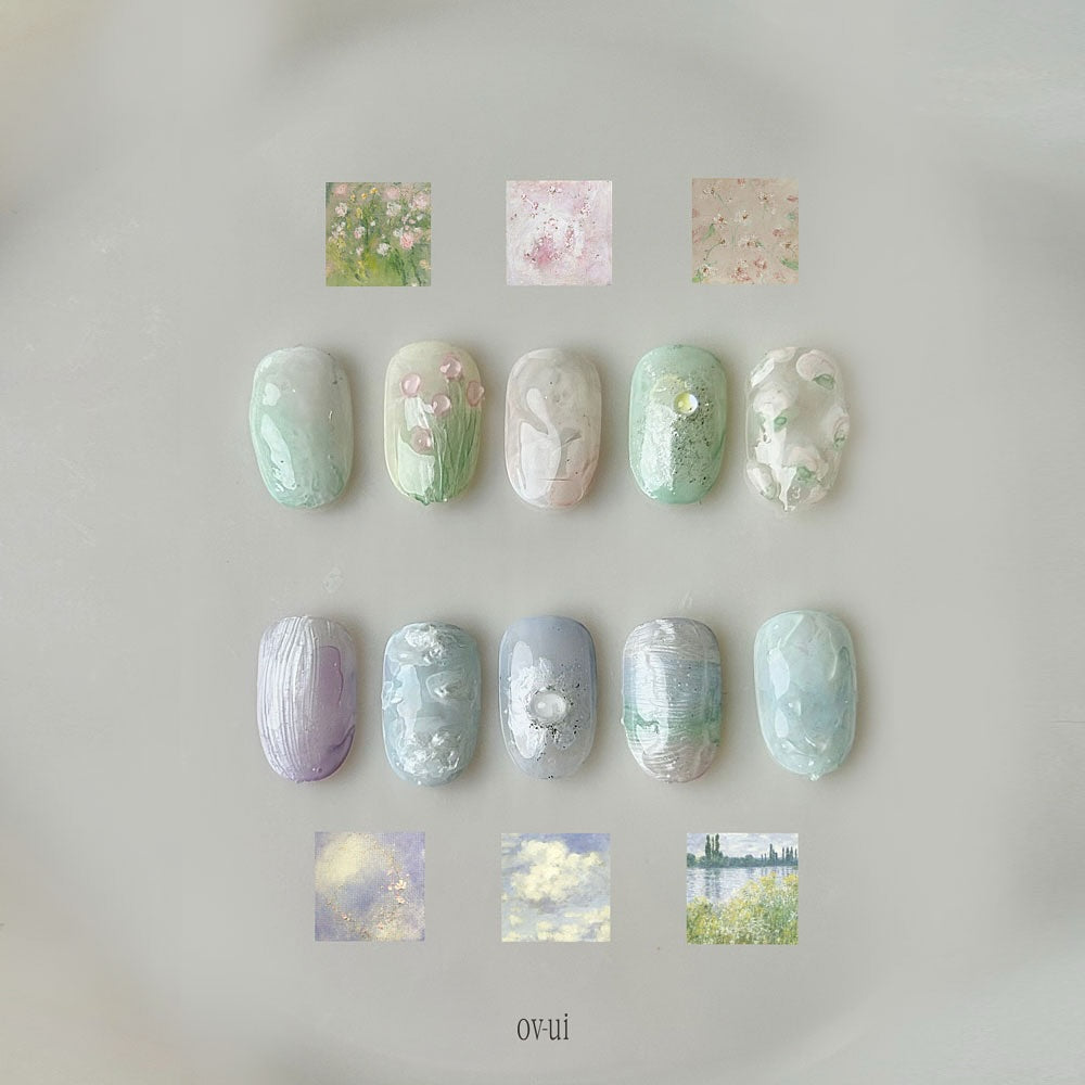 ov-ui Pastel + Nature Ink Collection (+2 Acrylic Display Stands)