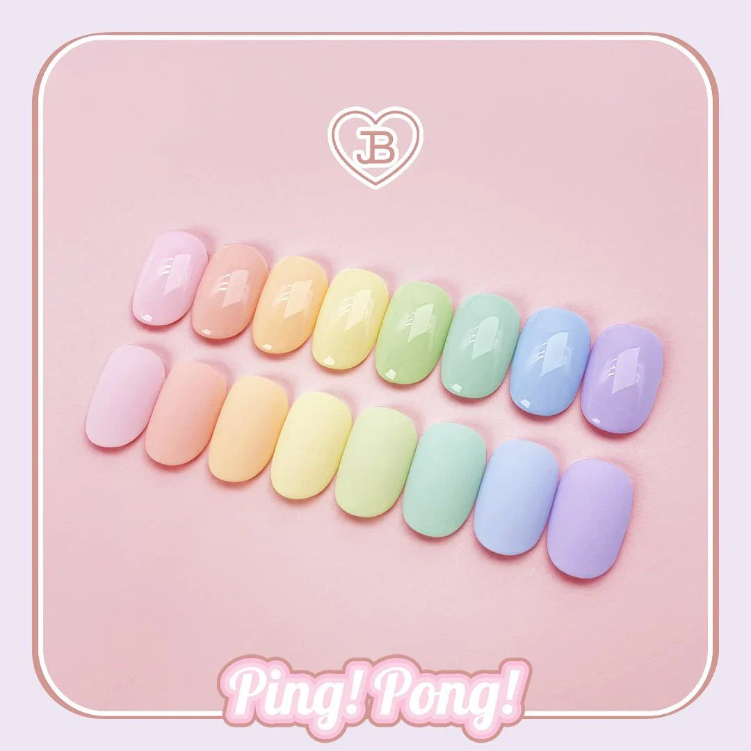 JIN.B Ping Pong Collection 8 Piece Pastel Color Gel