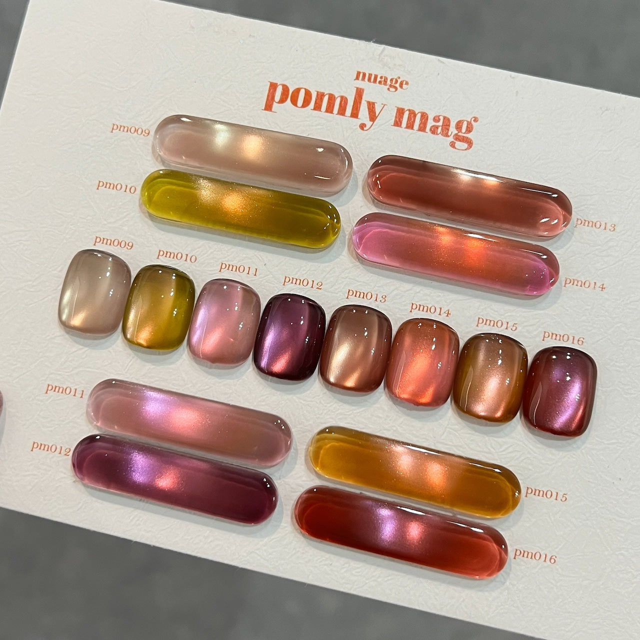 Nuage - Pomly Mag Gel Nail Set 2 (Pm009 - Pm016) + swatch tiles(8pc)