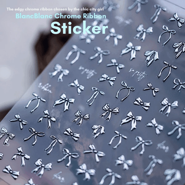 Blanc Blanc - (s290, s302) Chrome Ribbon Sticker