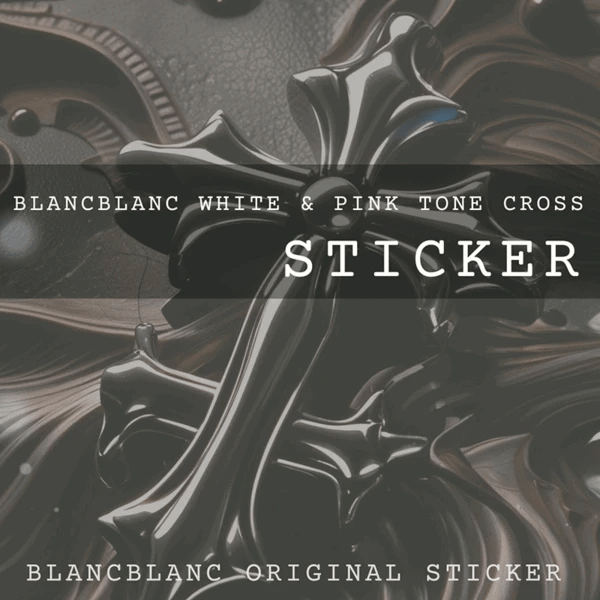 Blanc Blanc - (s323) White and Pink Tone Cross Stickers