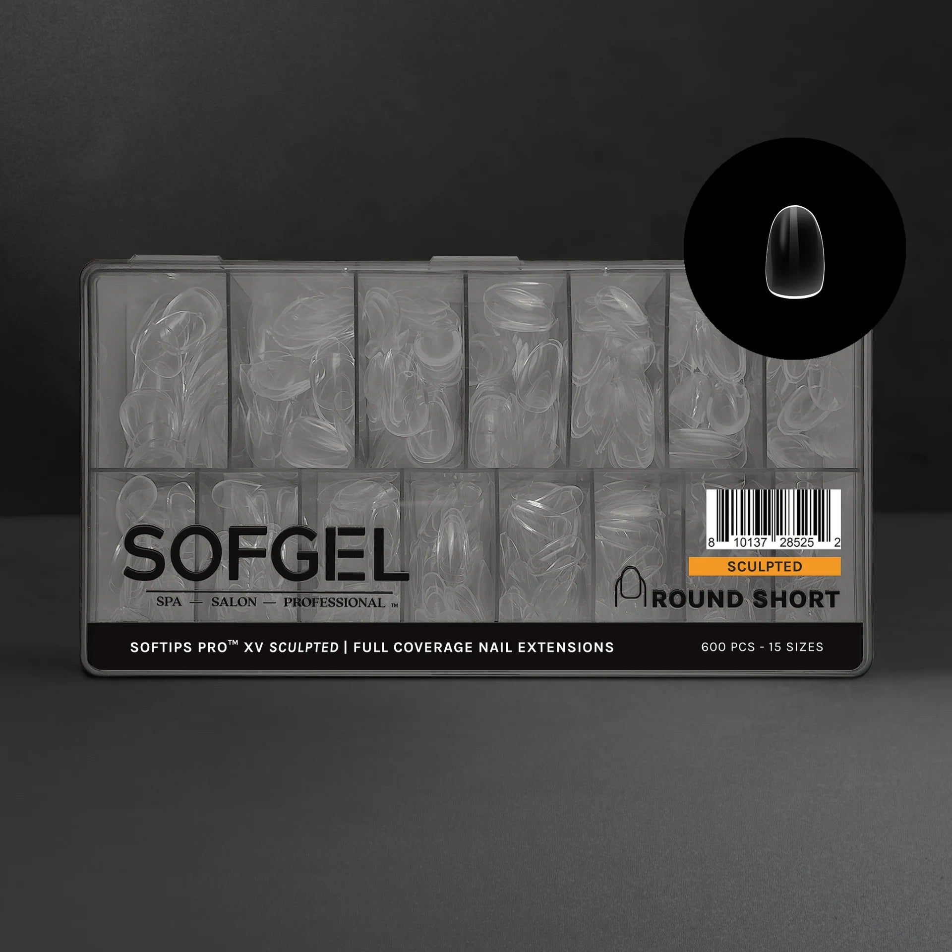 SOFGEL - SOFTIPS PRO XV Sculpted Round Short - 600pcs