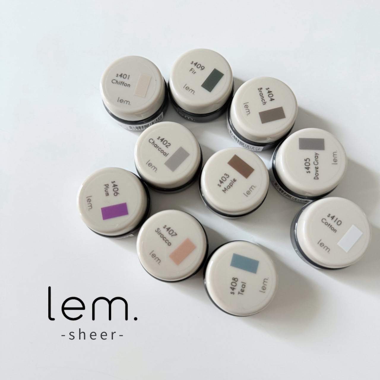 lem. カラージェル15色 Lem - Color Gels Sheer Series
