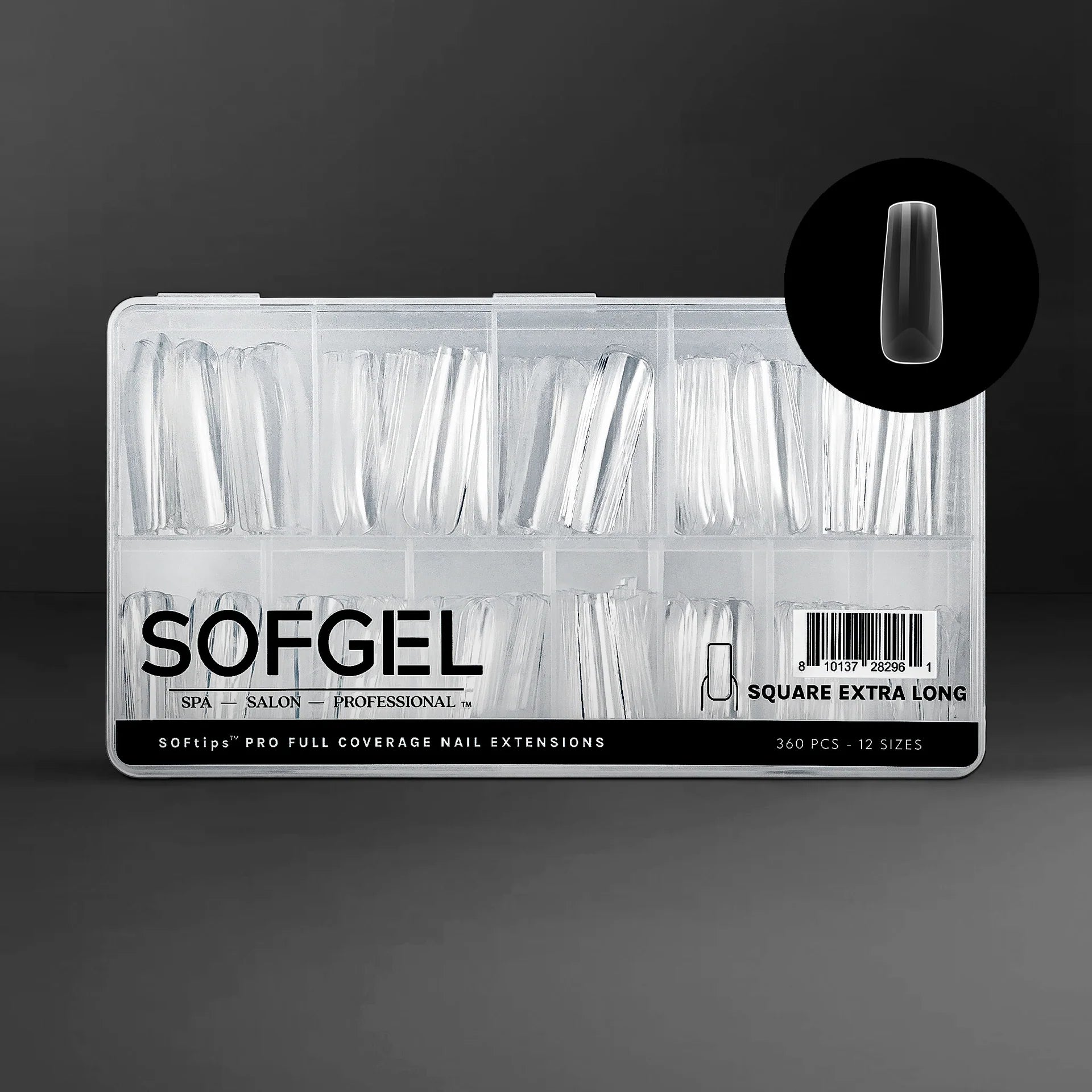SOFTIPS PRO XII - Standard Square Extra Long (360pcs)