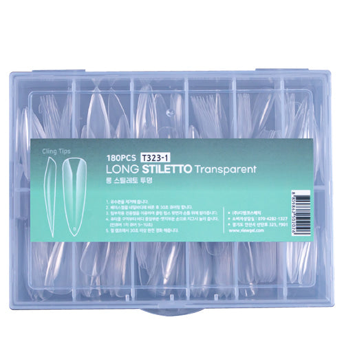 Viewgel - Cling Tip Gel Nail Tip Extension Full Tip 180 Tip (6 types)