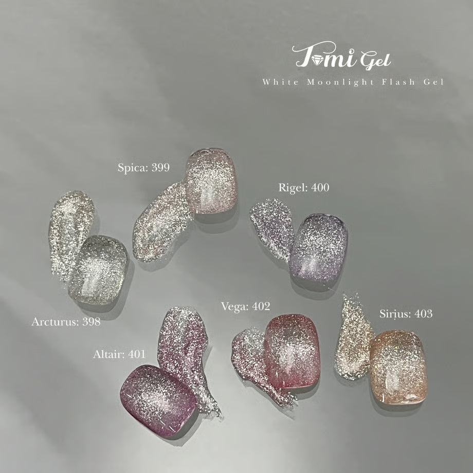 Tominail - White Moonlight Flash Gel 6 Color Set