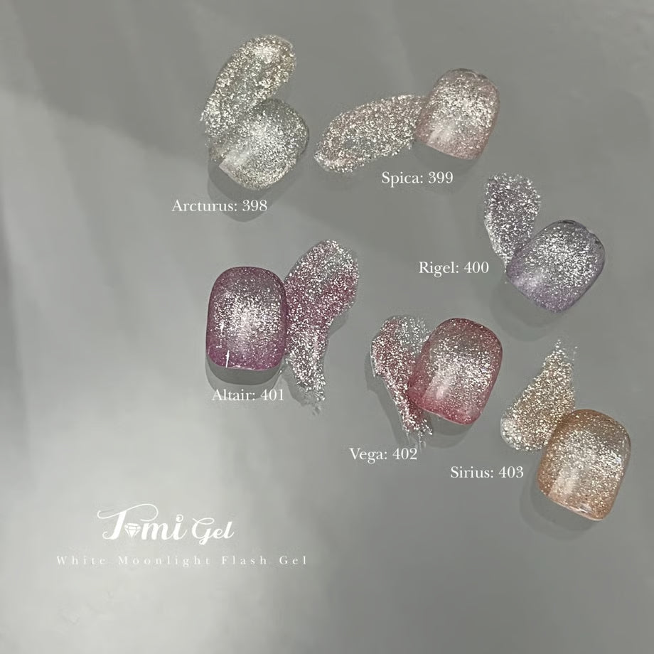 Tominail - White Moonlight Flash Gel 6 Color Set