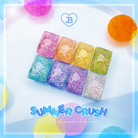 JIN.B Summer Crush Flash Glitter Gel Set (8 colors)