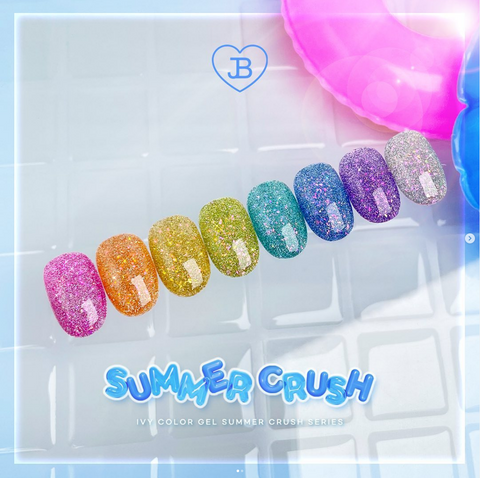 JIN.B Summer Crush Flash Glitter Gel Set (8 colors)