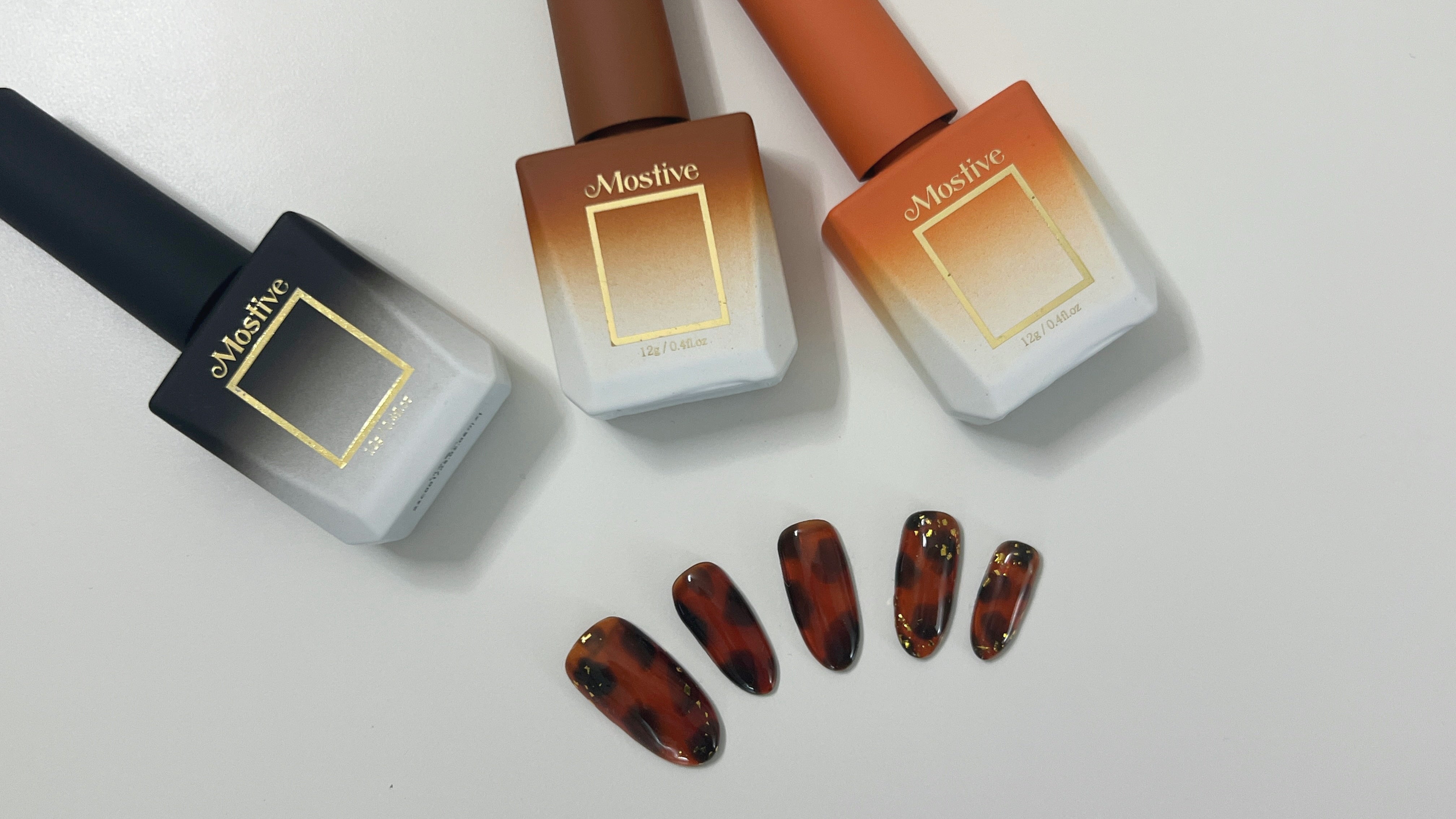 Create Tortoiseshell Nails Using Mostive Latte Syrup Gels