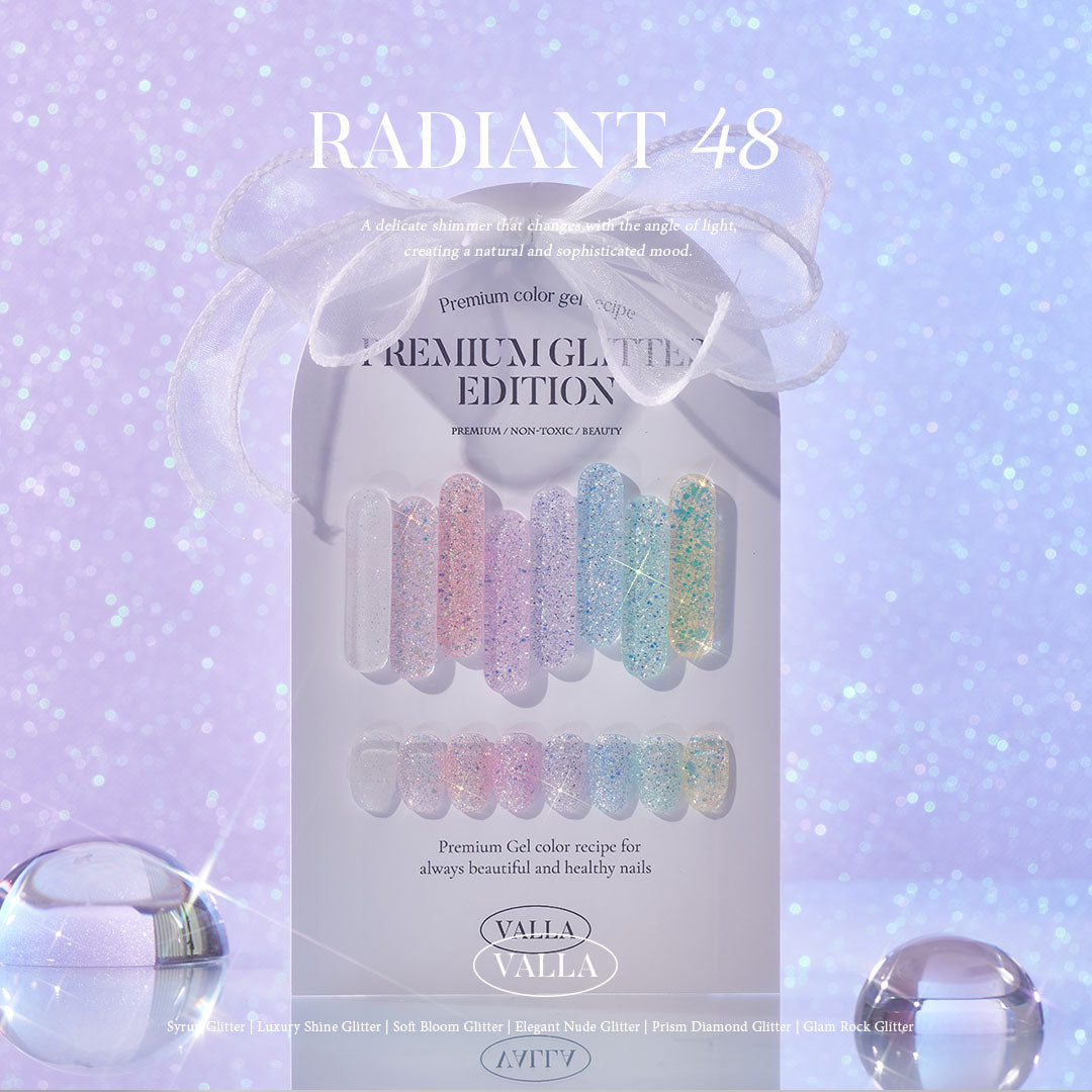 VALLA Glitter RADIANT 48 Edition 3. Soft Bloom Glitter [VG33~VG40]