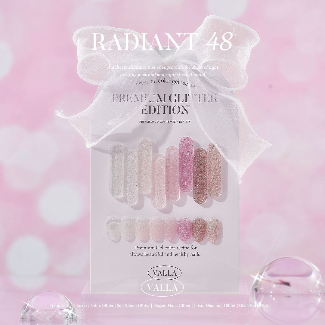 VALLA Glitter RADIANT 48 Edition 4. Elegant Nude Glitter [VG41~VG48]