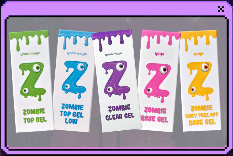 YOGO Zombie Top, Base, Easy Peel Off Base, Top Low, Clear Bundle