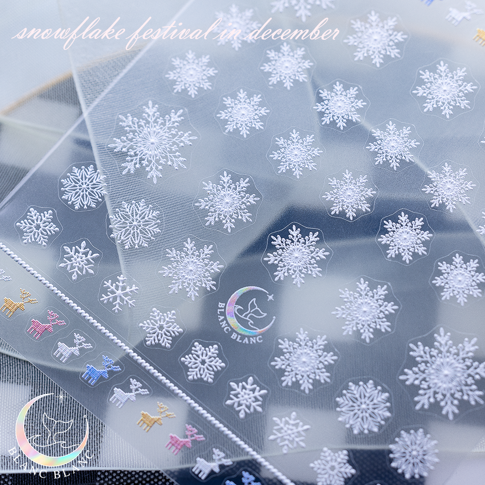 Blanc Blanc - (S360) December Snowflake Festival Sticker