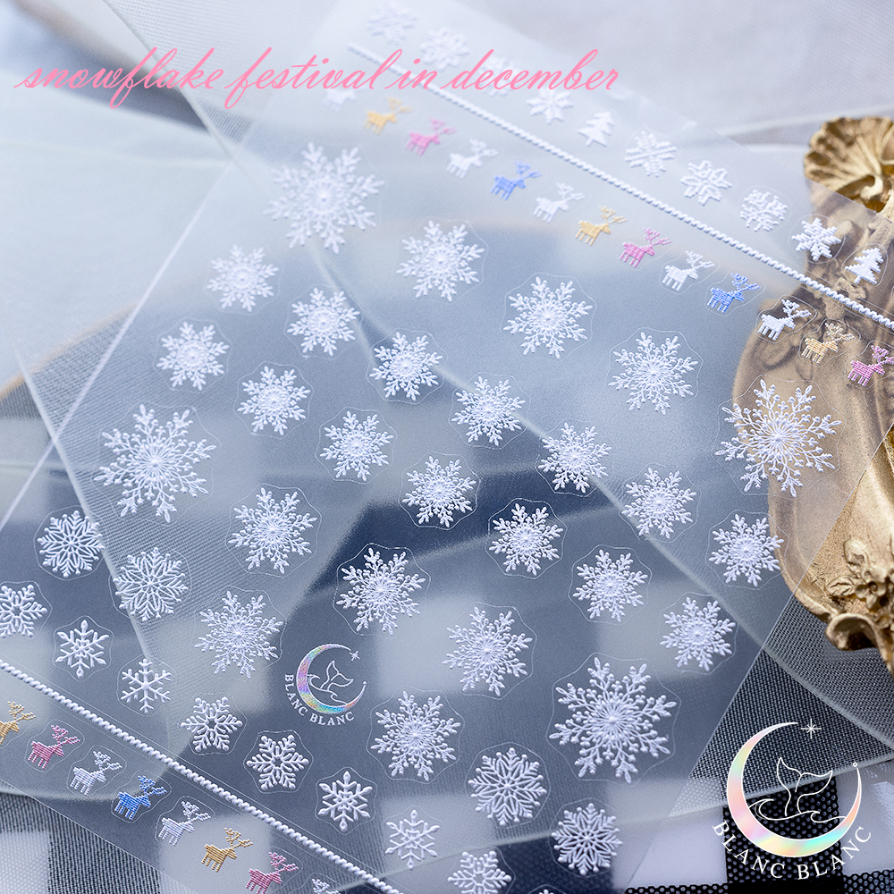 Blanc Blanc - (S360) December Snowflake Festival Sticker