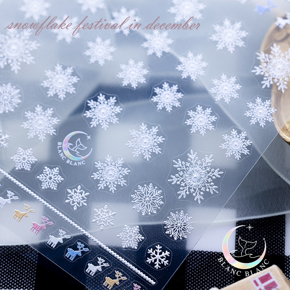 Blanc Blanc - (S360) December Snowflake Festival Sticker