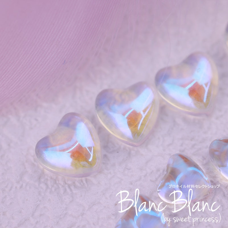 Blanc Blanc - (P57) Ice Heart Purple 8mm (10pcs)