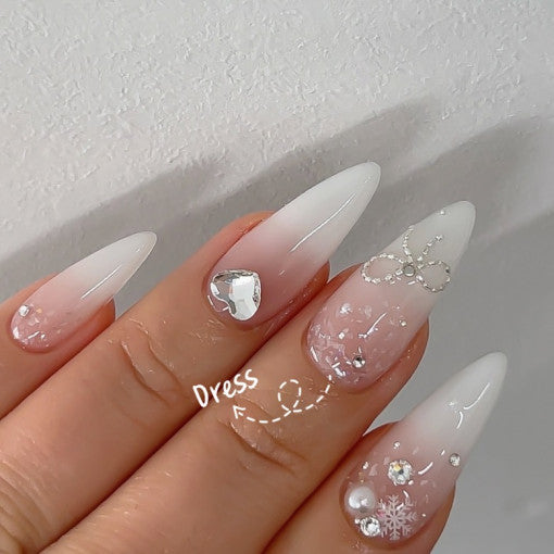 Gel nails with glitter and rhinestones. Used young nails gel, glitter and  rhinestones from  💜💎✨ : r/NailArt
