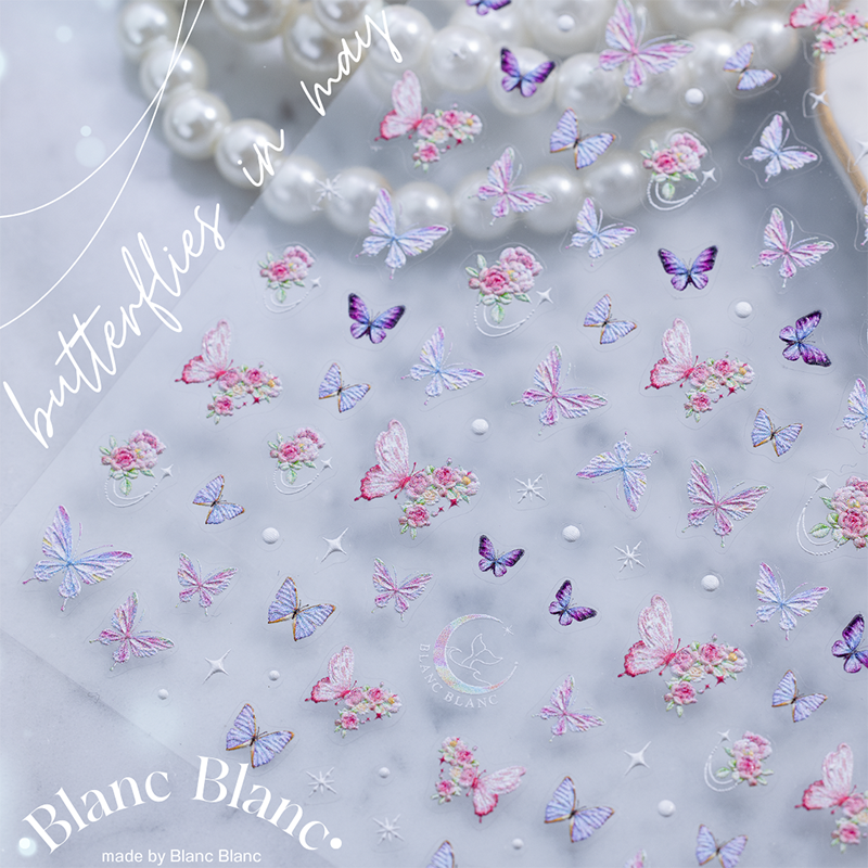 Blanc Blanc - (S454) May's Butterfly Sticker