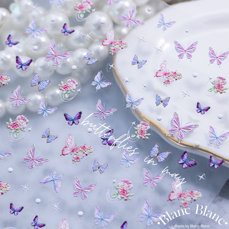 Blanc Blanc - (S454) May's Butterfly Sticker