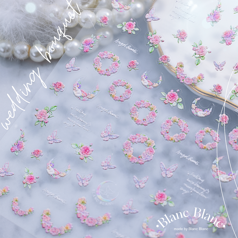 Blanc Blanc - (S455) Wedding Bouquet Sticker