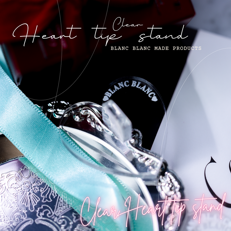 Blanc Blanc - (M168) Clear Heart Tip Stand (1pc)