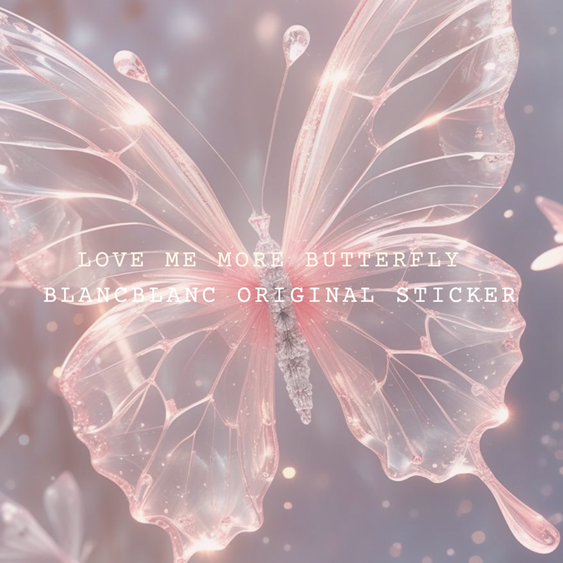 Blanc Blanc - Love Me More Mother-of-Pearl Style Butterfly Sticker [S331, S335]