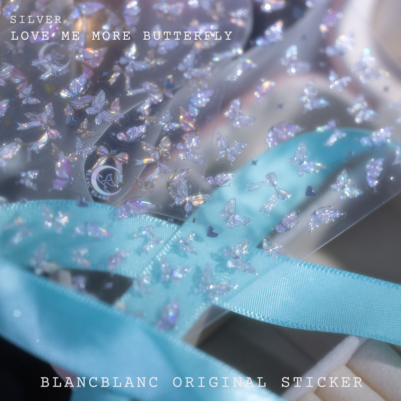 Blanc Blanc - Love Me More Mother-of-Pearl Style Butterfly Sticker [S331, S335]