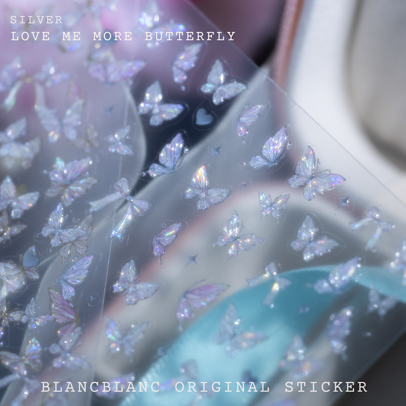 Blanc Blanc - Love Me More Mother-of-Pearl Style Butterfly Sticker [S331, S335]