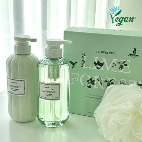 BANDI Flower Vita Lime Forest Lotion + Hand and Body Wash Set