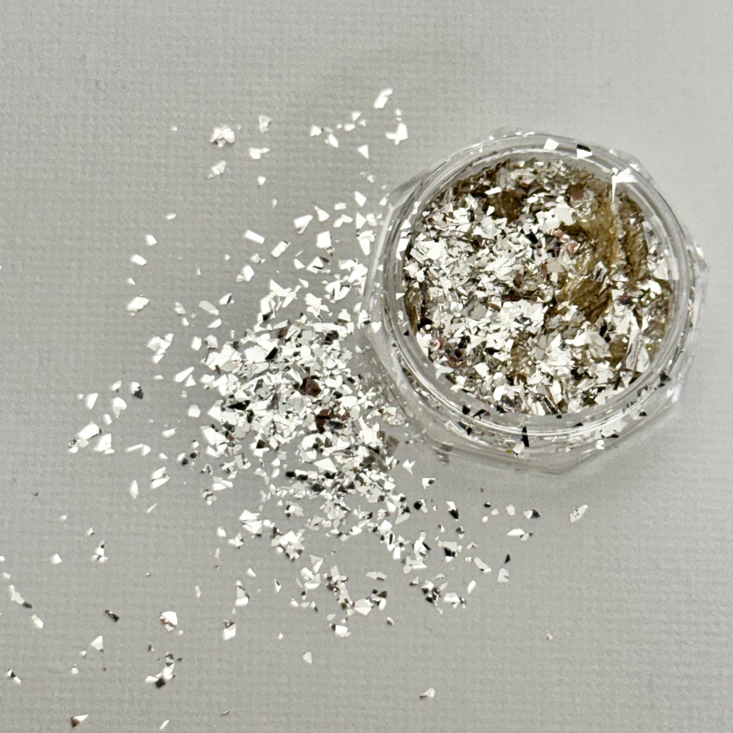 Nailbayo Sculpture Silver Flakes Glitter