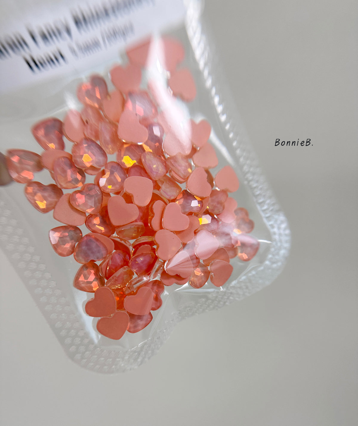 Bonniebee - Macaron Fancy Flatback Rhinestones (hearts x 100pcs)