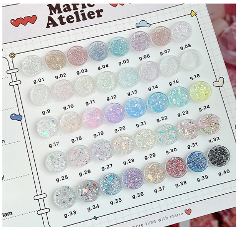 Marie Atelier - 40 Piece Glitter Set