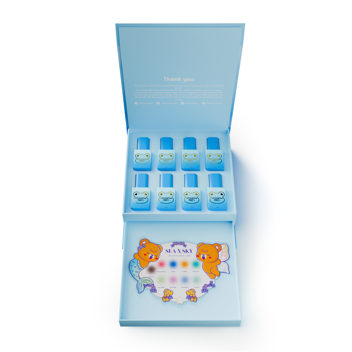 Crisania Neri - Sea x Sky Magnetic Cat Eye Gel Color Collection